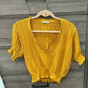 (LARGE) Zara Ruffle Sweater Top